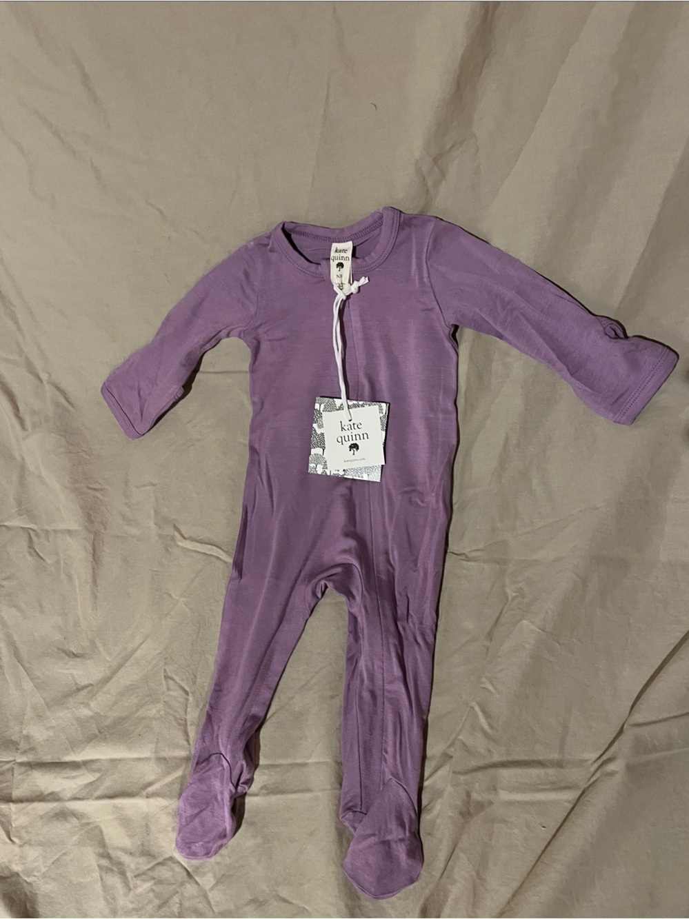 kate quinn Lavender Footed One-Piece Romper